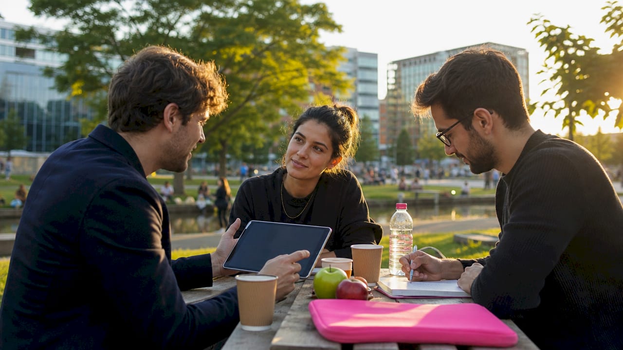 Échange entre collègues autour d’un partenariat technique pour le web